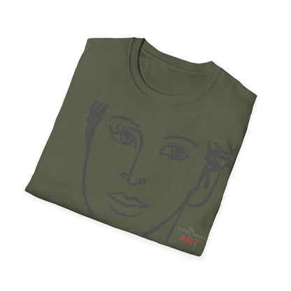 Unisex Softstyle T-Shirt - Motiv: Front Lars, H22,7 cm (Ausschnitt) & Rückseite Lars, H 49 cm (grau)