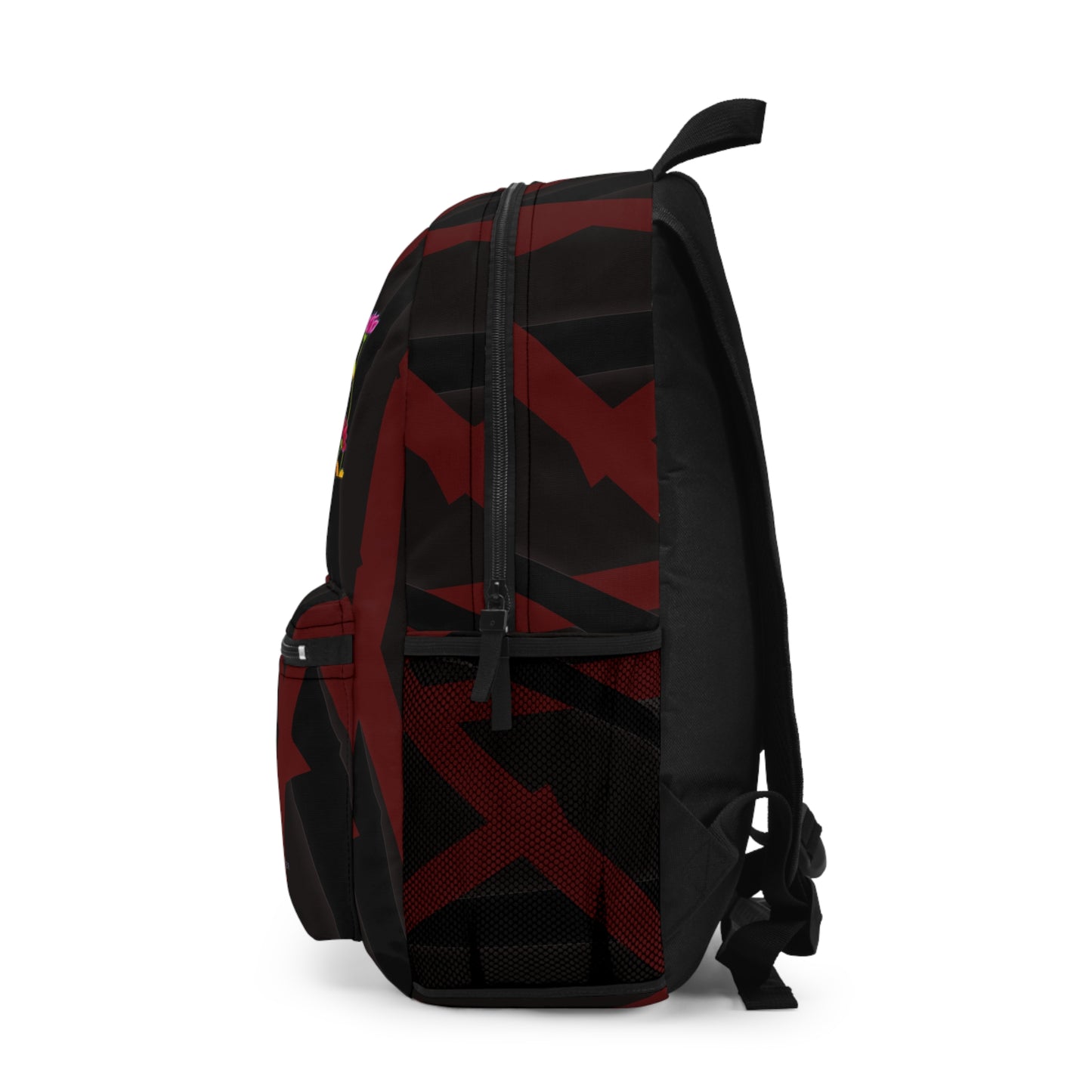 Backpack - Motiv: Katze fliegt, Ranken, Miau, Mikado 3 sw