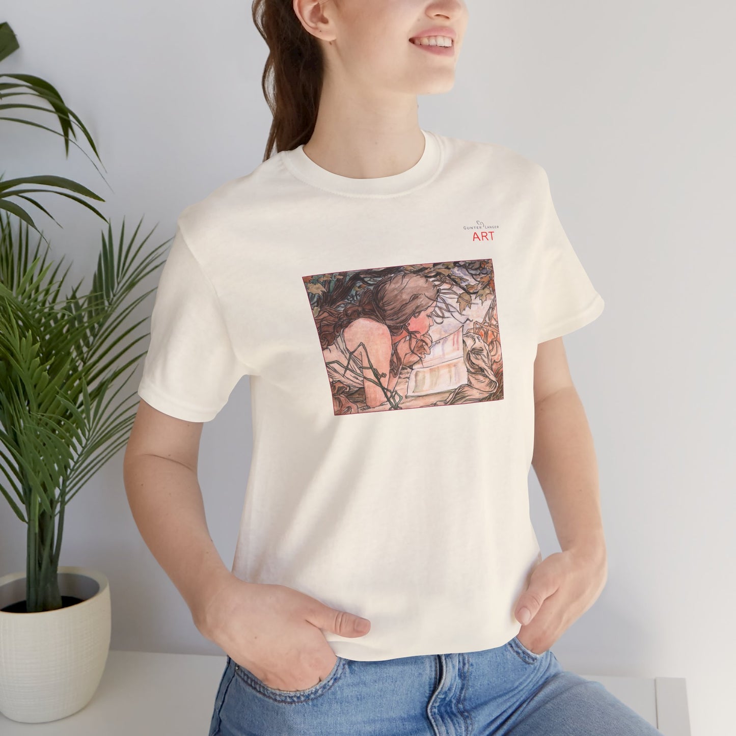 Jersey Short Sleeve Tee - Motiv: Front Antonia, H 15,73 cm