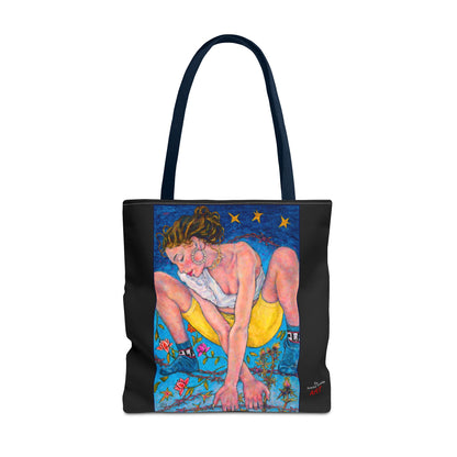 Tote Bag (AOP) - Motiv: Alva & Ida, Schwarz