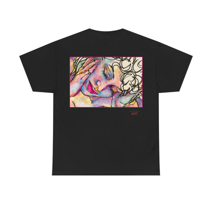 Unisex Heavy Cotton Tee - Motiv:  Motiv: Front Mara, H 9 cm & Rückseite Mara, H 27 cm