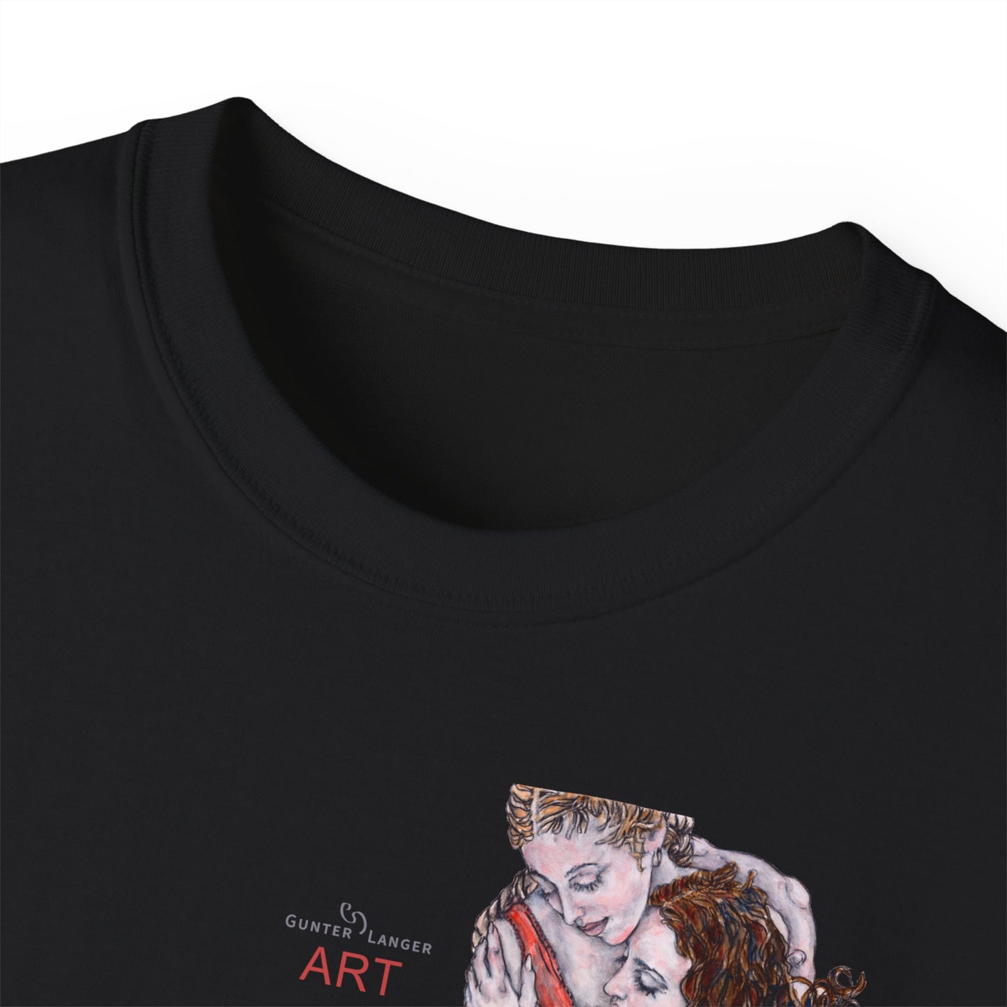 Unisex Ultra Cotton Tee - Mutter und Tochter - Motiv Bei dir (klein) & Bei dir (groß)