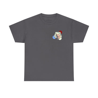 Unisex Heavy Cotton Tee - Motiv: Front Clivia, Neck Label