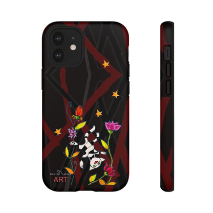 Tough Cases - iPhone - Motiv: Katze schwebt und Ranken, H 7,73 cm, Mikado3