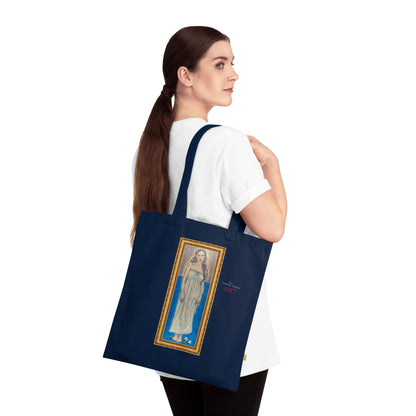 Organic Cotton Tote Bag - Motiv: Marie (gerahmt), einseitig bedruckt, H 30 cm