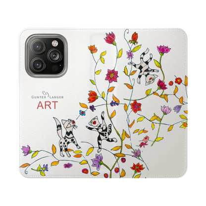 Flip Cases - Motiv: Drei Karierte Katzen auf weiß