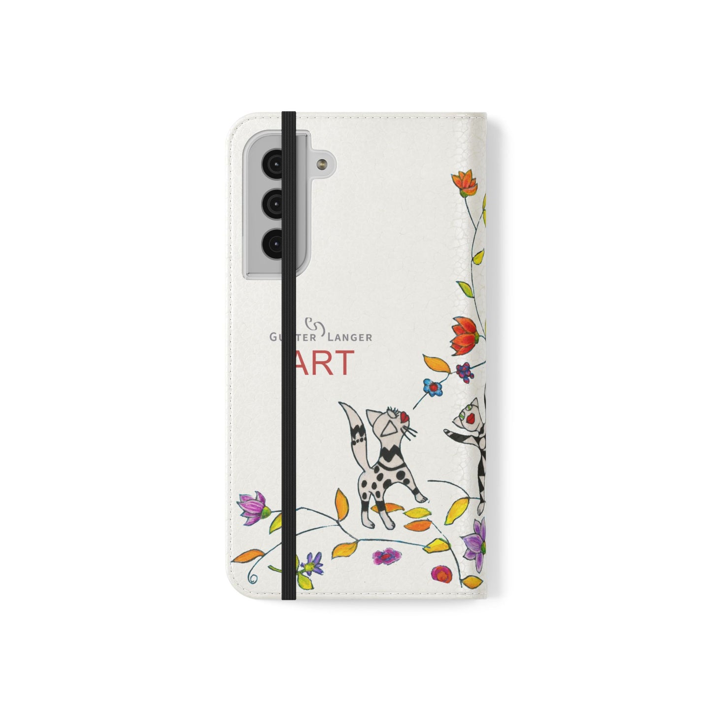 Flip Cases - Motiv: Drei Karierte Katzen auf weiß