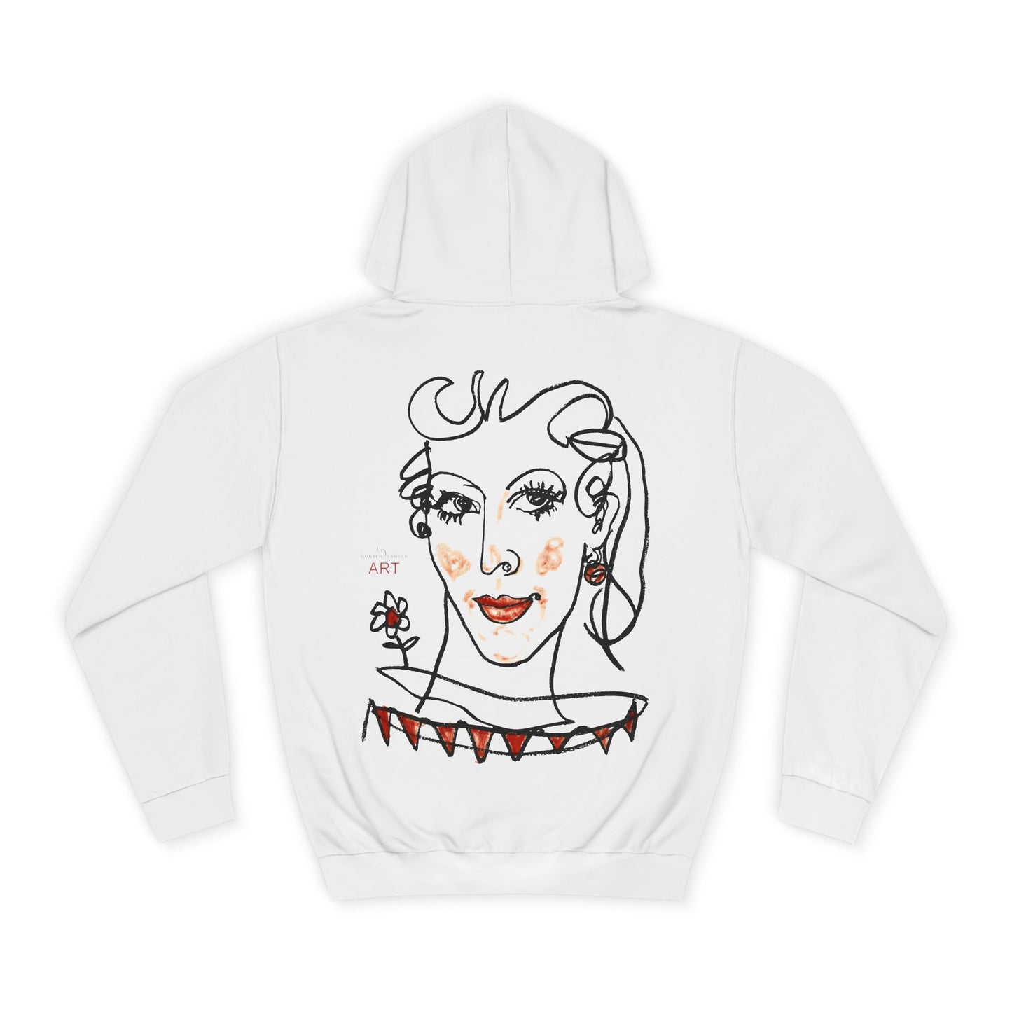 Unisex College Hoodie - Motiv: Front Lina (klein) & Rückseite Lina