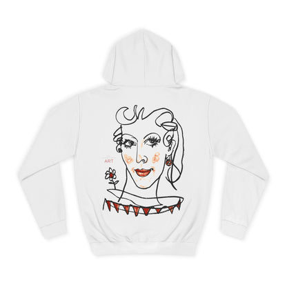 Unisex College Hoodie - Motiv: Front Lina (klein) & Rückseite Lina