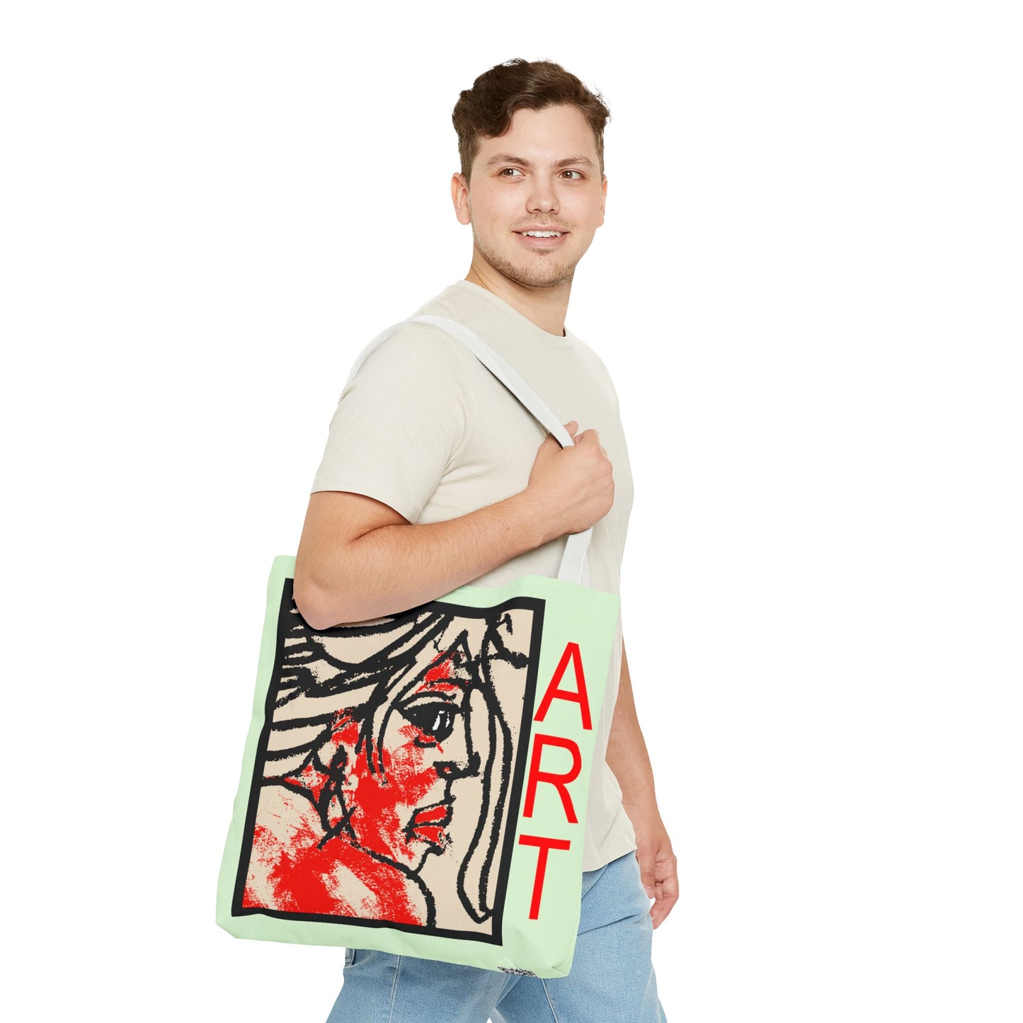 Tote Bag (AOP) - Motiv:  Front Ria & Rückseite Ria Grün