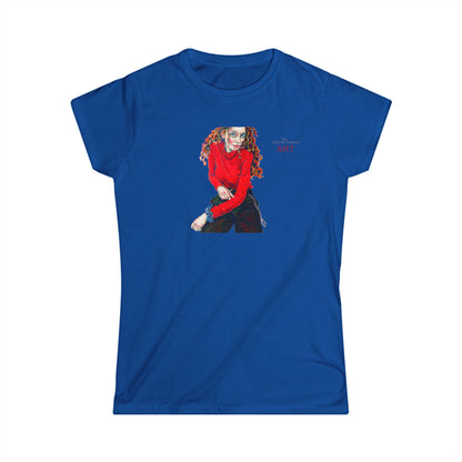 Women's Softstyle Tee - Motiv: Front Franciska H 20 cm & Rückseite Franciska H34,5 cm