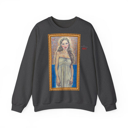 Unisex Heavy Blend™ Crewneck Sweatshirt - Motiv:  Front Marie (halb, gerahmt) & Rückseite Marie (gerahmt)