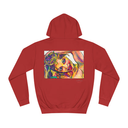 Unisex College Hoodie - Motiv: Frontseite Emma, H24 cm & Rückseite Emma, H28 cm