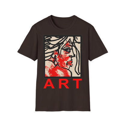 Unisex Softstyle T-Shirt - Motiv: Front Ria, H 43 cm
