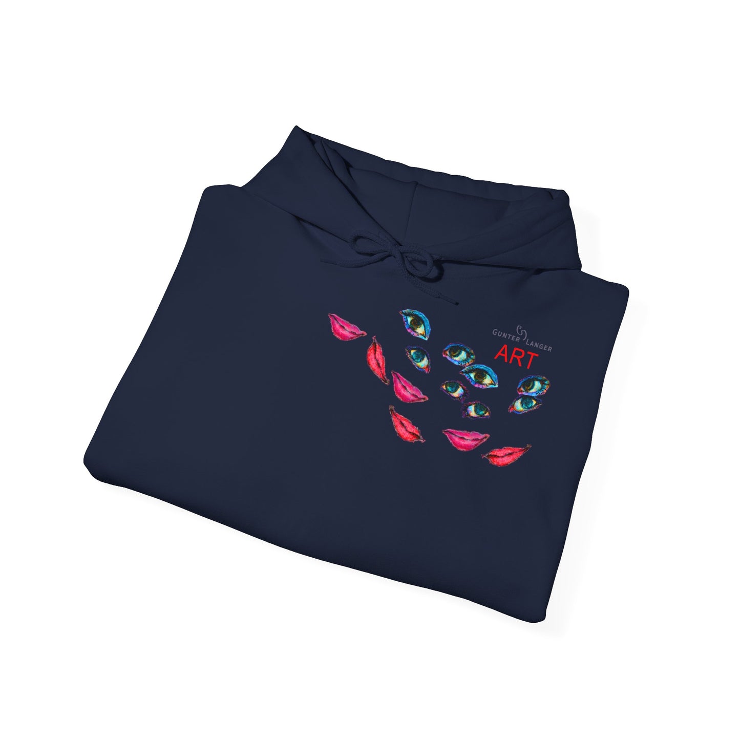 Unisex Heavy Blend™ Hooded Sweatshirt - Motiv: Frontseite Augen & Rückseite Freundinnen, (gerahmt, H 29 cm)