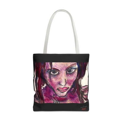 Tote Bag (AOP) - Motiv: Front Lola & Rückseite Lola, Schwarz