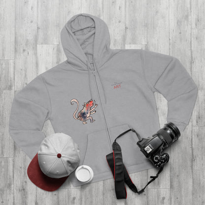 Unisex Hooded Zip Sweatshirt - Cartoon - Motiv: Front Ratte