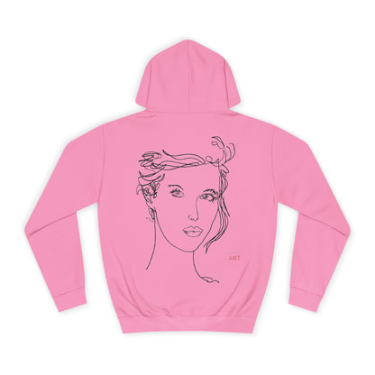 Unisex College Hoodie - Motiv: Front Helena (klein) H 12,3 cm & Rückseite Helena H 49,7 cm