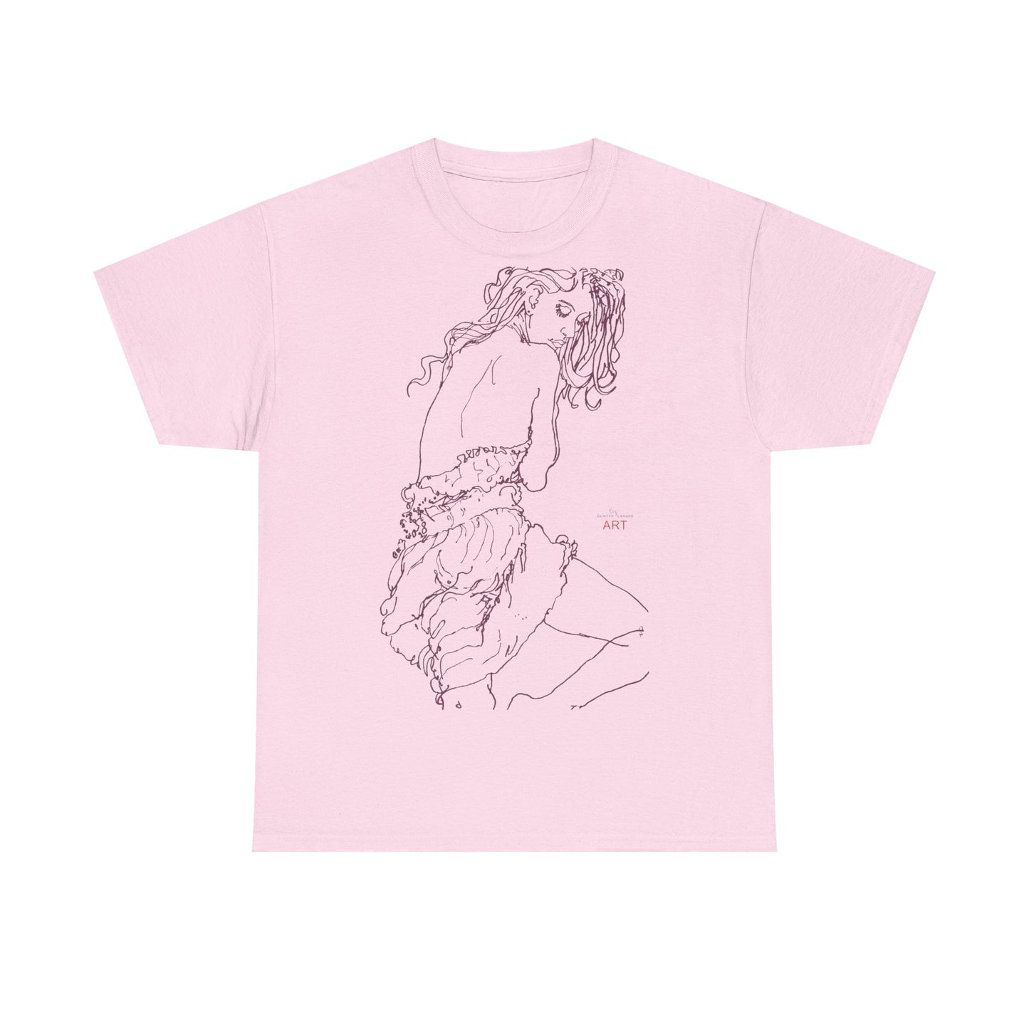 Unisex Heavy Cotton Tee - Motiv: Front Giselle violett-braun
