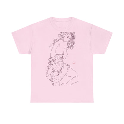 Unisex Heavy Cotton Tee - Motiv: Front Giselle violett-braun