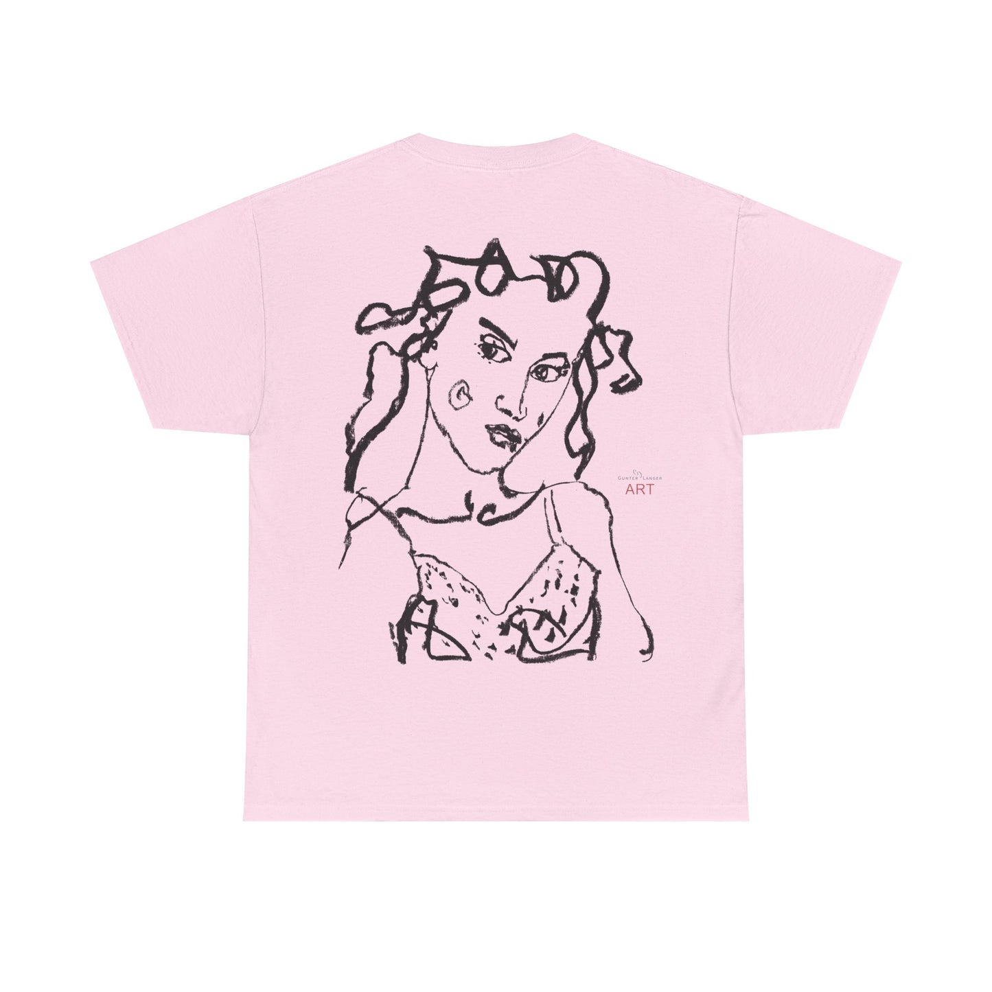 Unisex Heavy Cotton Tee - Motiv: Front Jana klein H 16,3 cm & Rückseite Jana H 49 cm