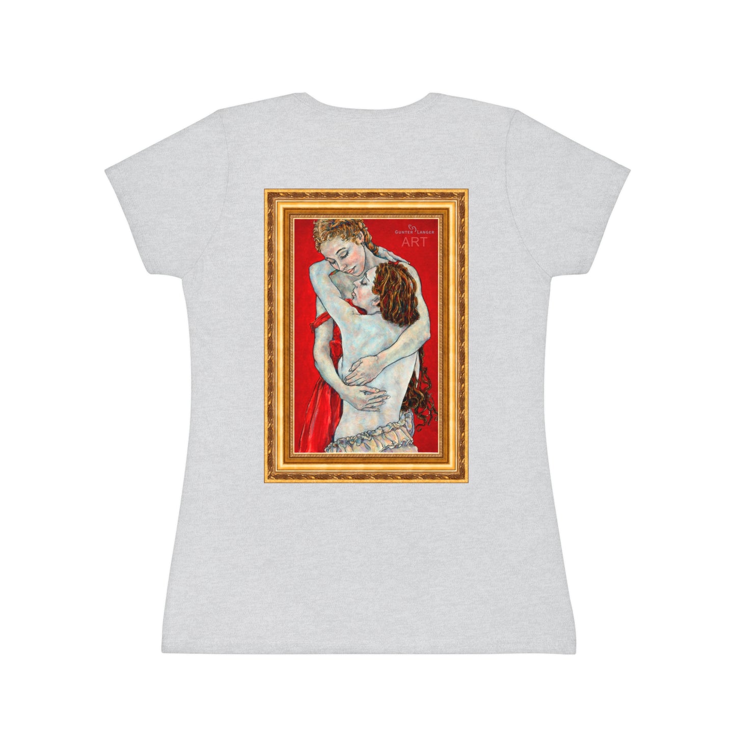Women's Iconic T-Shirt - Motiv: Nähe (klein) & Nähe (groß)