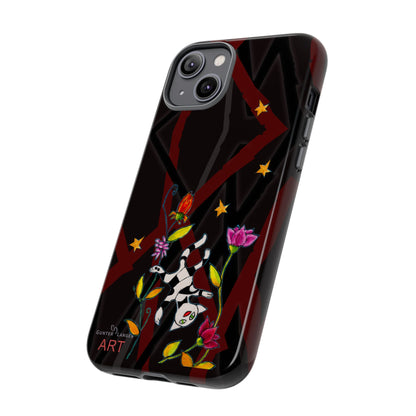 Tough Cases - iPhone - Motiv: Katze schwebt und Ranken, H 7,73 cm, Mikado3