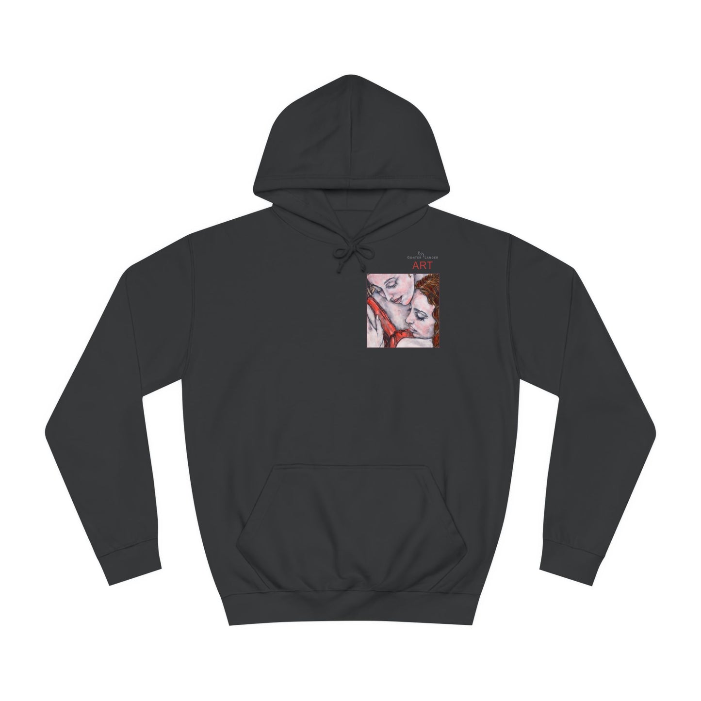 Unisex College Hoodie - Motiv: Front Bei dir & Rückseite Bei dir (gerahmt)