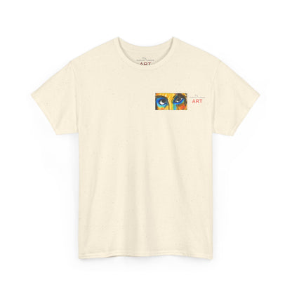 Unisex Heavy Cotton Tee - Motiv Augen & Frechdax, Neck Label