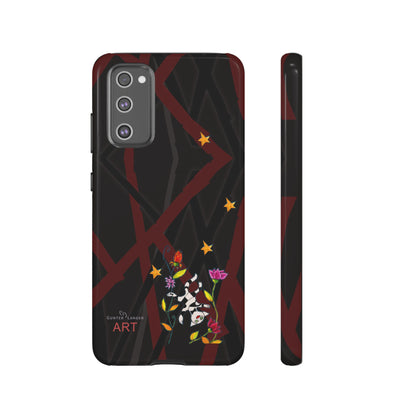 Tough Cases - Google Pixel - Samsung Galaxy - Motiv: Katze schwebt und Ranken, H 5,26 cm, Mikado3