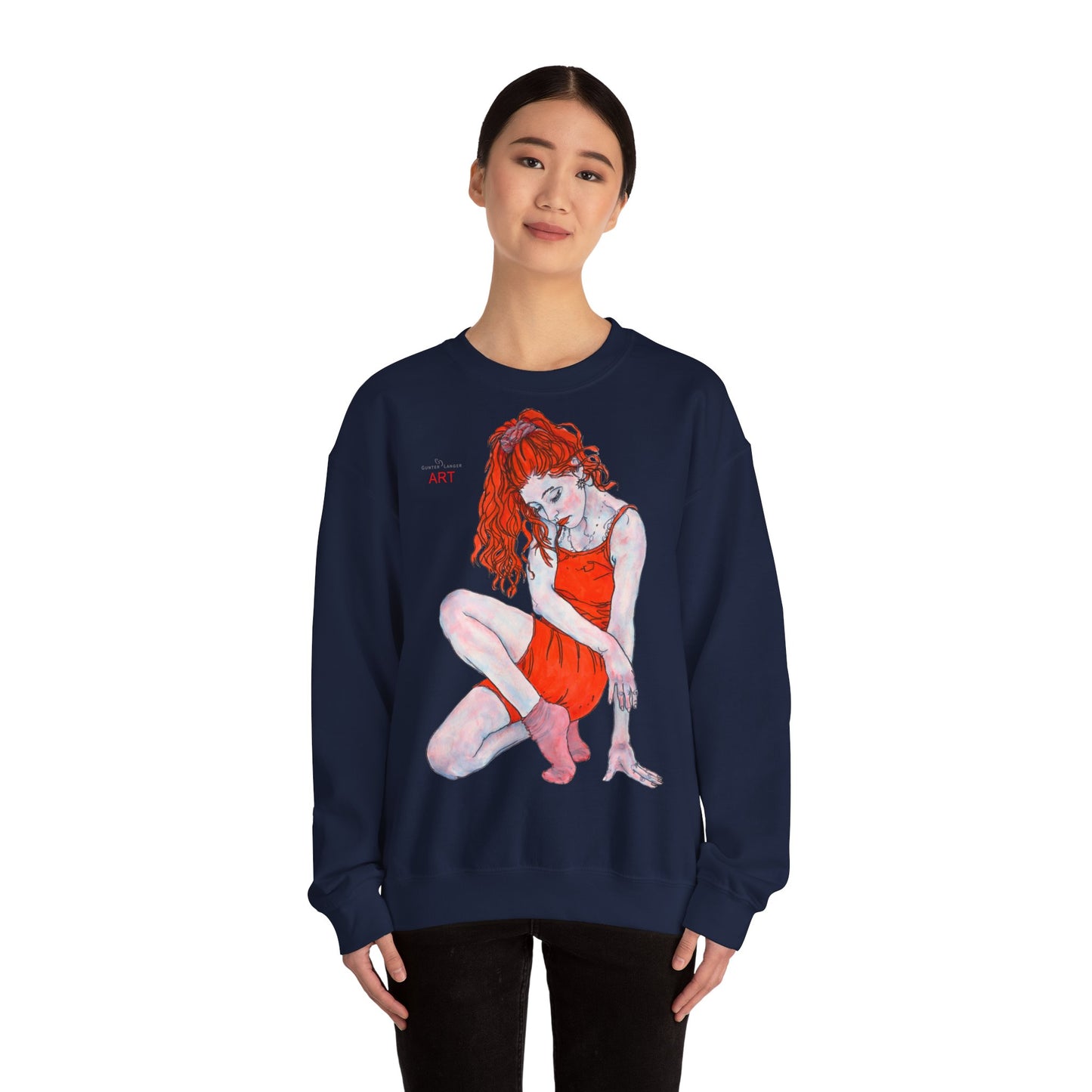 Unisex Heavy Blend™ Crewneck Sweatshirt - Motiv: Front Julia & Rückseite Julia