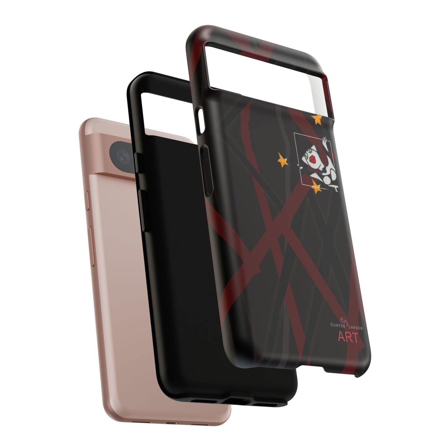Tough Cases - Google Pixel - Samsung Galaxy - Motiv:  "Miau" klein H 8 cm, Sternenhimmel, Mikado3