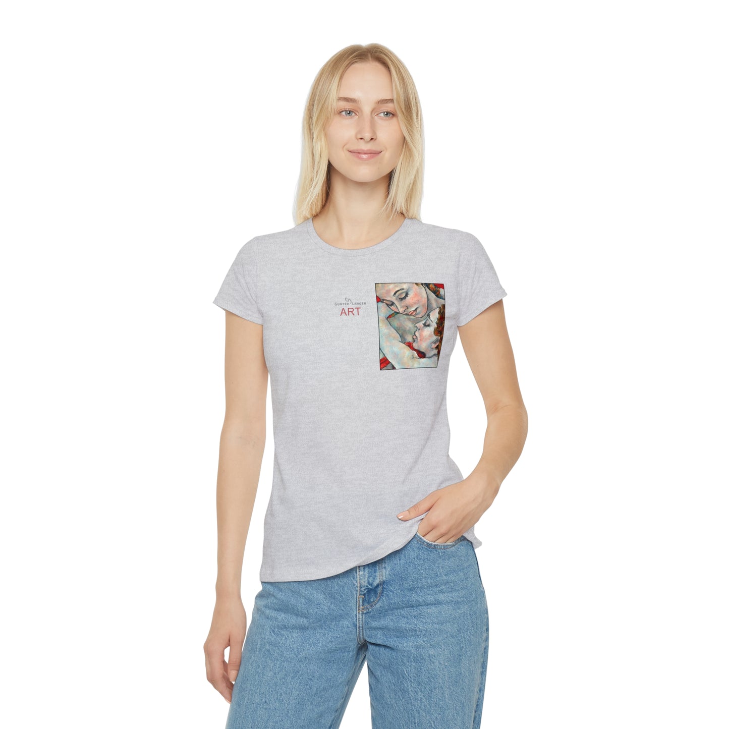 Women's Iconic T-Shirt - Motiv: Nähe (klein) & Nähe (groß)