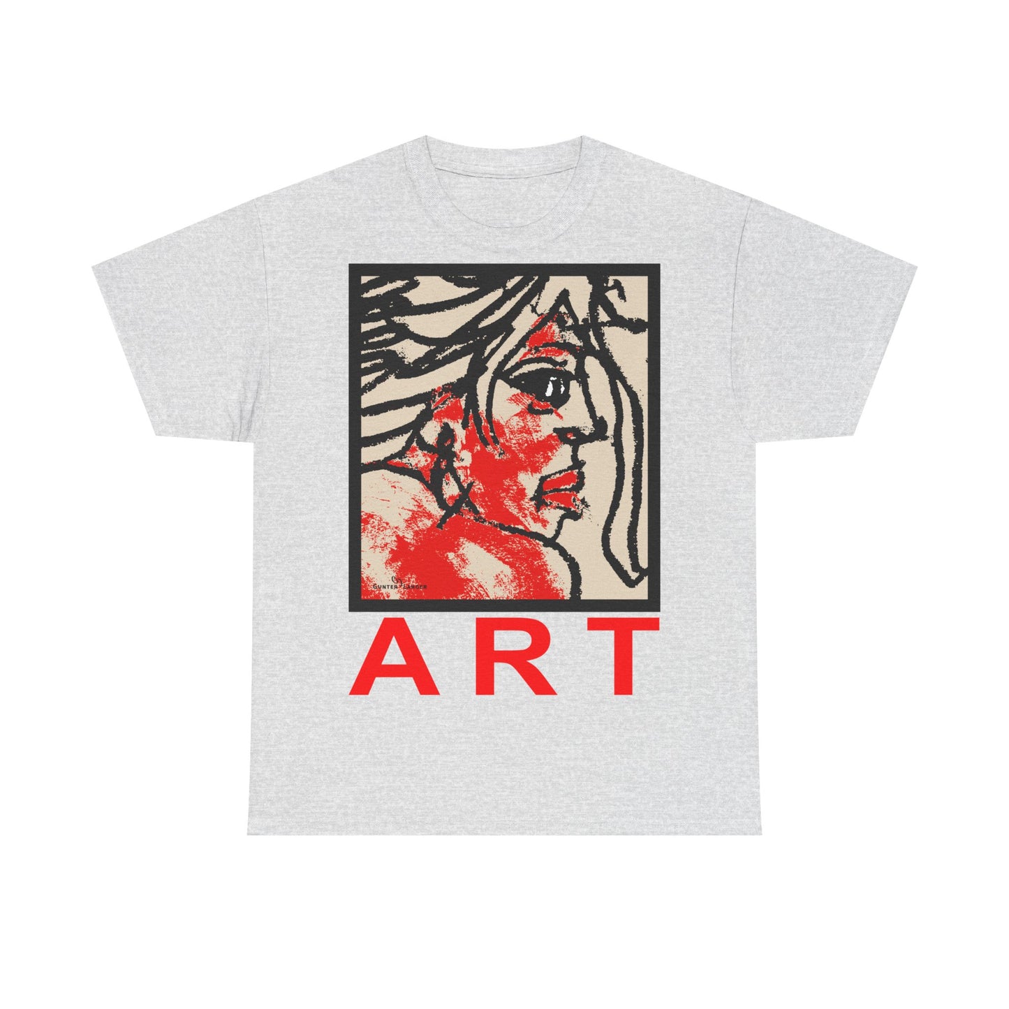 Unisex Heavy Cotton Tee  - Motiv: Front Ria, H 48,5 cm