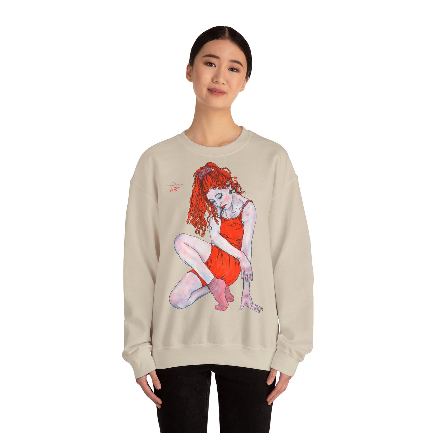 Unisex Heavy Blend™ Crewneck Sweatshirt - Motiv: Front Julia & Rückseite Julia