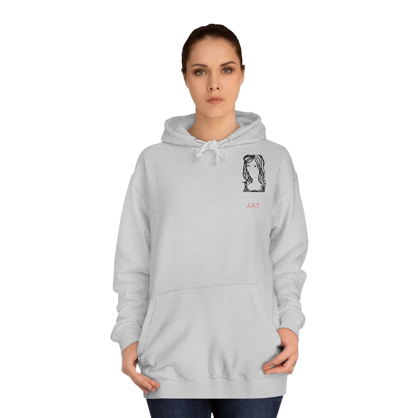 Unisex College Hoodie -  Motiv: Front Esther (klein) & Rückseite Esther