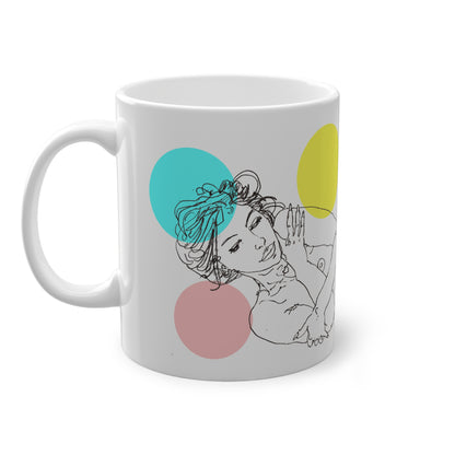 Standard Mug, 11oz - Motiv: Leonie, Farbkreise