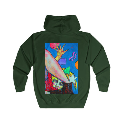 Unisex Full Zip Hoodie - Motiv: Frontseite Sophia & Rückseite Party