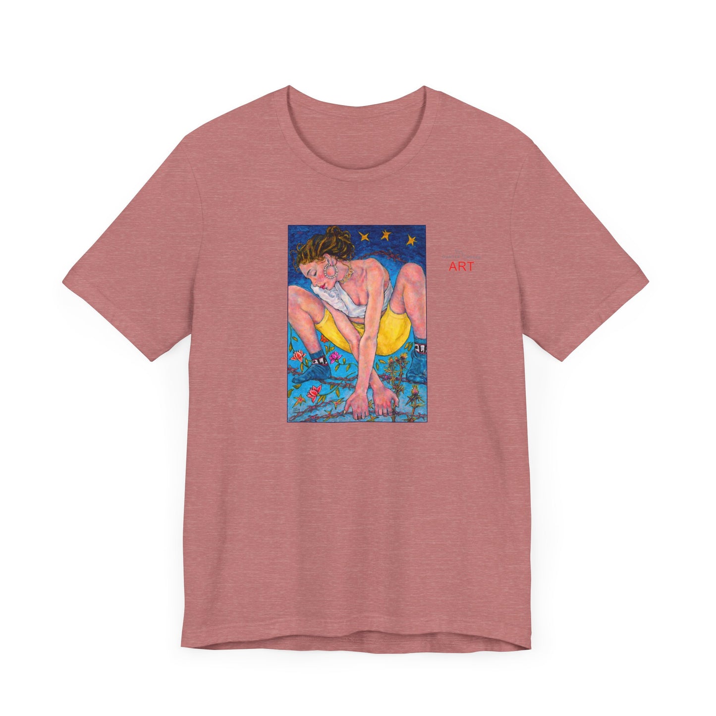 Unisex Jersey Short Sleeve Tee - Motiv: Front Alva, H 26 cm & Rückseite Alva, H 41 cm