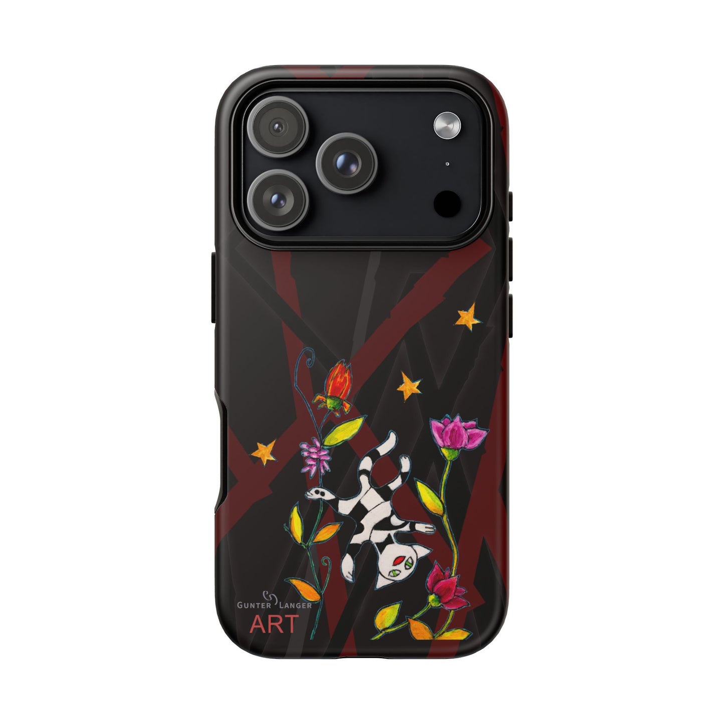 Tough Cases - iPhone - Motiv: Katze schwebt und Ranken, H 7,73 cm, Mikado3