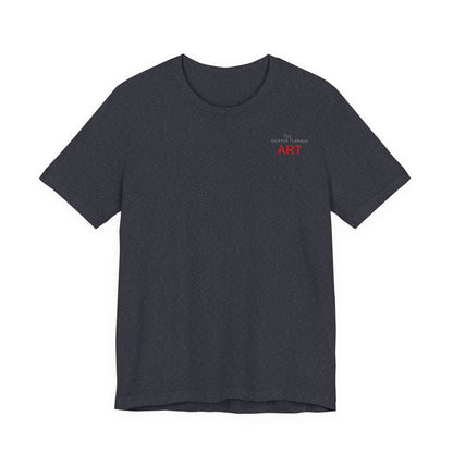 Unisex Jersey Short Sleeve Tee - Motiv: Front Logo & Rückseite Julia, H 49 cm