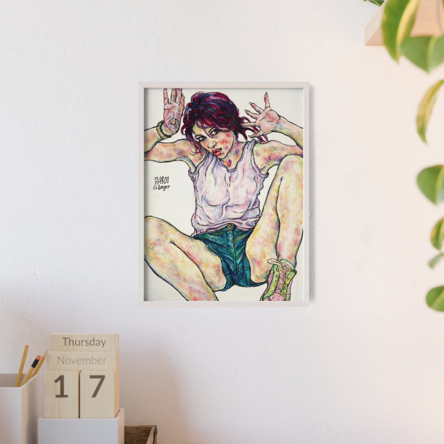 Posters with Wooden Frame - Motiv: Siegesgöttin