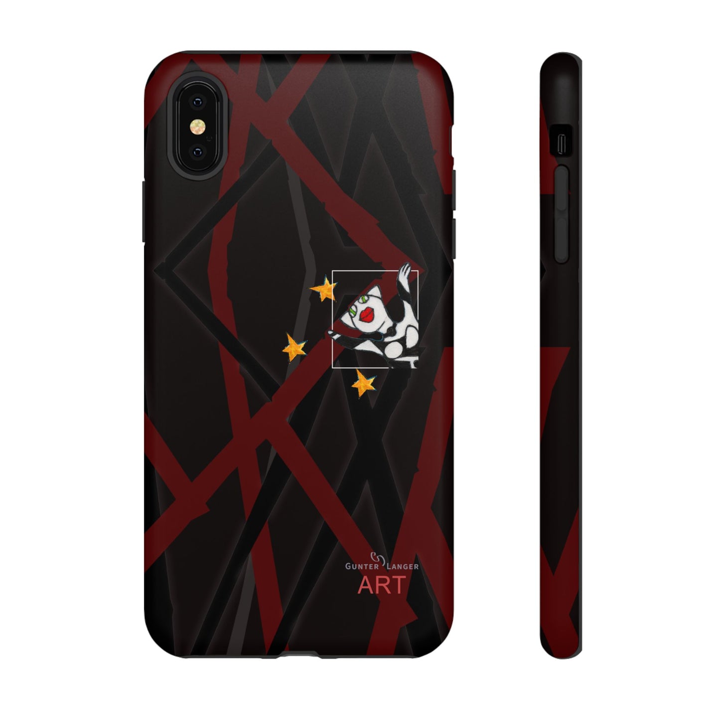 Tough Cases - iPhone - Motiv:  "Miau" klein H 8 cm, Sternenhimmel, Mikado3