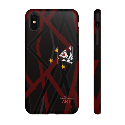 Tough Cases - iPhone - Motiv:  "Miau" klein H 8 cm, Sternenhimmel, Mikado3