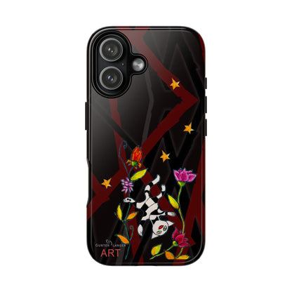 Tough Cases - iPhone - Motiv: Katze schwebt und Ranken, H 7,73 cm, Mikado3