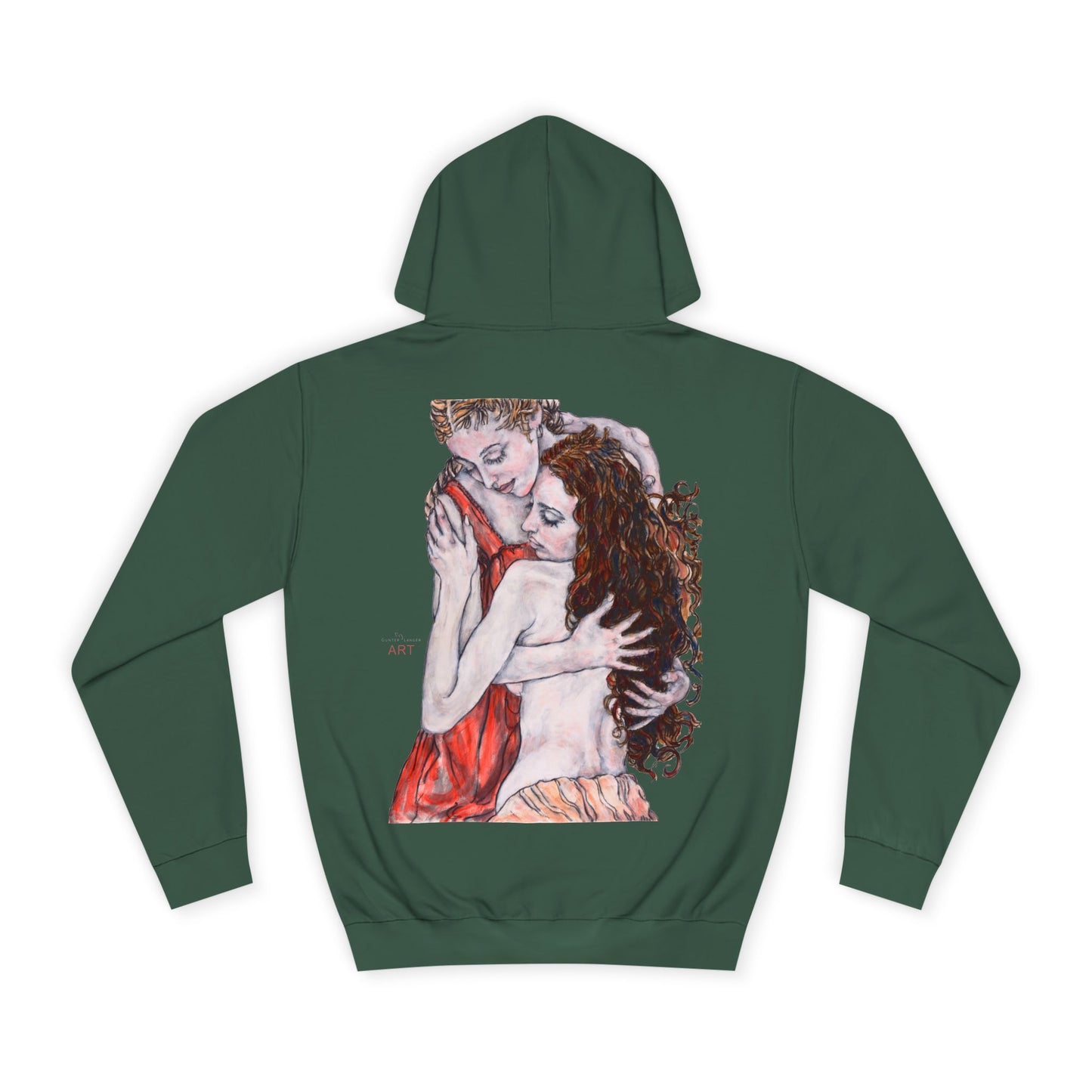 Unisex College Hoodie - Motiv: Front Bei dir & Rückseite Bei dir