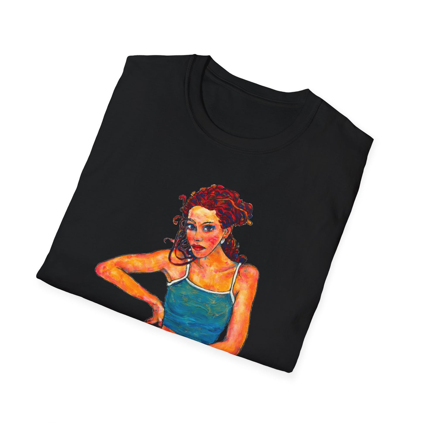 Unisex Softstyle T-Shirt - Motiv: Front Lea, H 45,2 cm