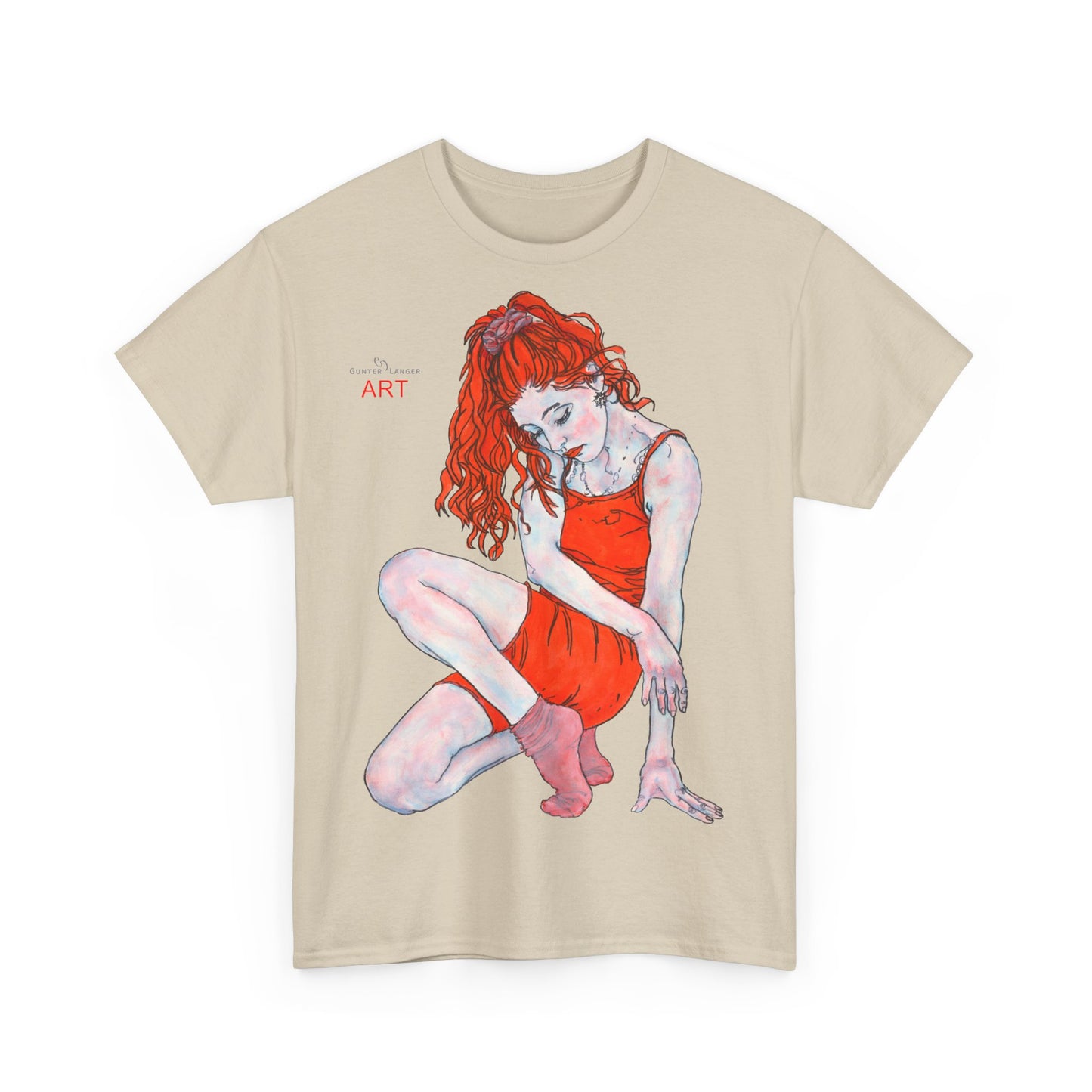 Unisex Heavy Cotton Tee - Motiv: Front Julia,  H 47 cm
