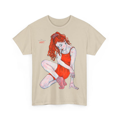 Unisex Heavy Cotton Tee - Motiv: Front Julia,  H 47 cm
