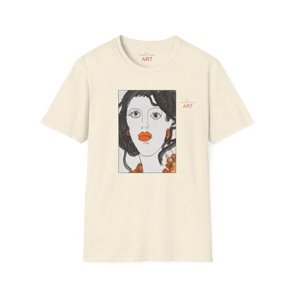 Unisex Softstyle T-Shirt - Motiv: Front & Rückseite Edda, 28,5 cm, Neck Label